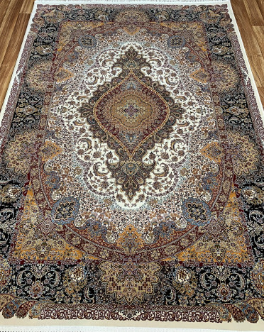 Ковер турецкий 3824 Абришим (Акрил - Хлопок, синий)