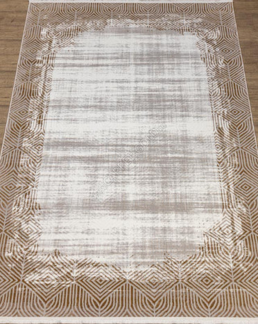 Ковер российский 20114-25083 Премиум (Полиэстер, бежевый, серый)