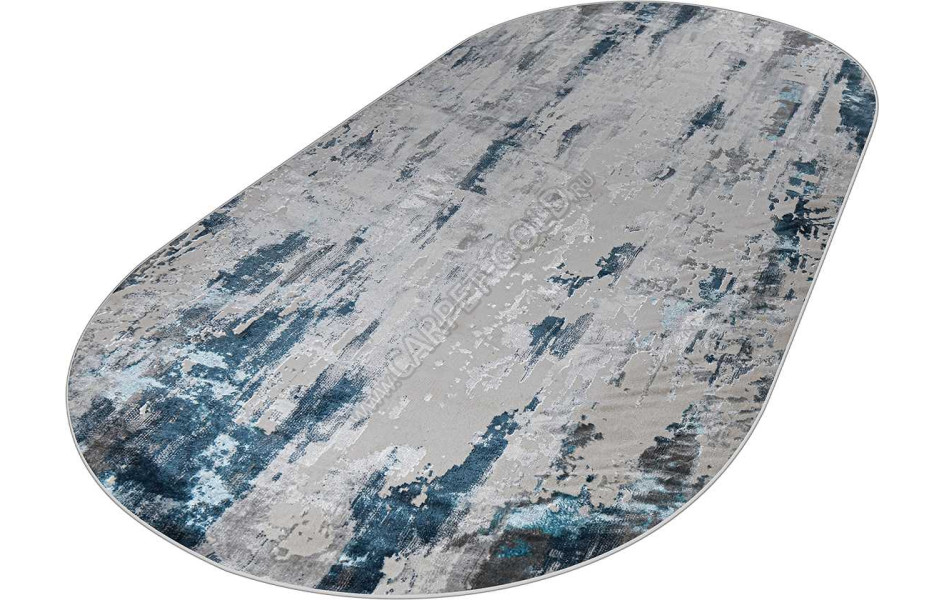 37107A OVAL BLUE FLS / L.GREY Kleopatra