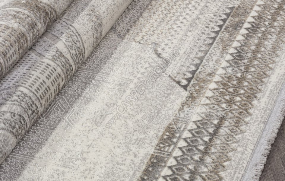 Ковер 07541A - CREAM HB / GREY FDY - Прямоугольник - коллекция ASADU