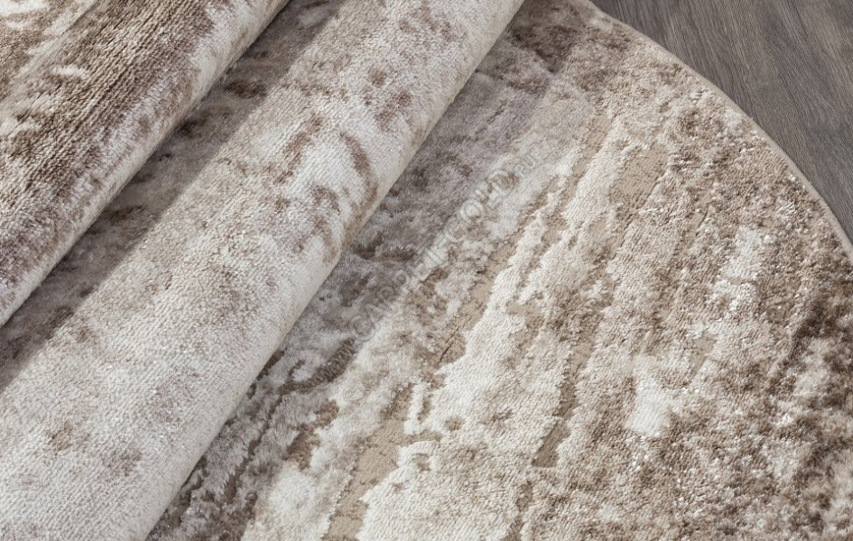 Ковер в стиле модерн F176 - BEIGE - Овал - коллекция ALABAMA