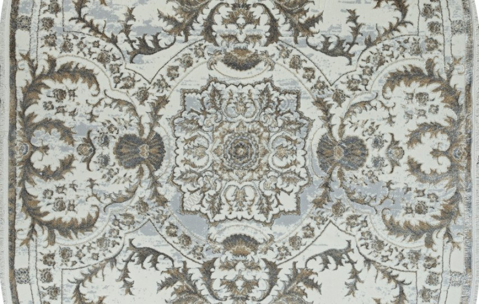 Ковер 00765A - GREY FDY / CREAM HB - Овал - коллекция SAHARA