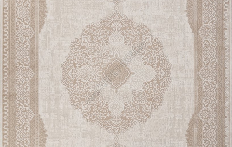 Ковер M029A - WHITE / LIGHT BEIGE - Прямоугольник - коллекция SIESTA